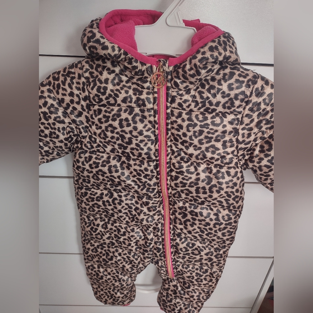 Michael Kors Baby girl Leopard print snowsuit